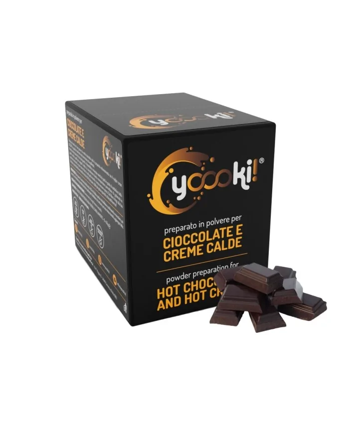 Preparato in polvere per Cioccolata calda Fondente box Yoooki 15 bustine monodose da 30 g