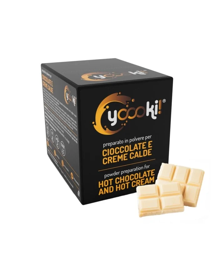 Preparato in polvere per Cioccolata calda Bianca box Yoooki 15 bustine monodose da 30 g