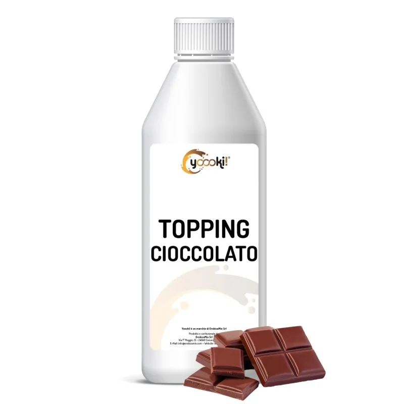 Topping al cioccolato per guarnire dolci 1000 grammi Yoooki