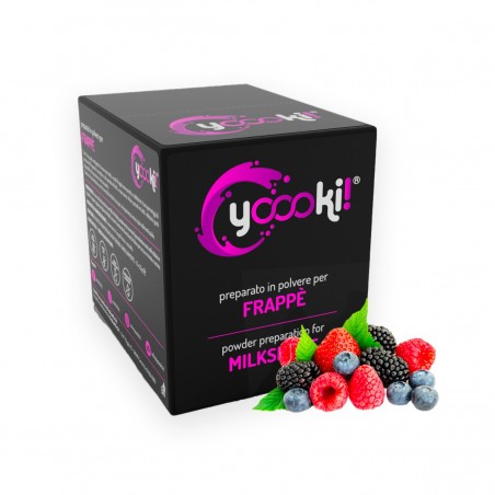 Preparato in polvere per frappè ai Frutti di bosco da bar box Yoooki 15 bustine da 25 grammi