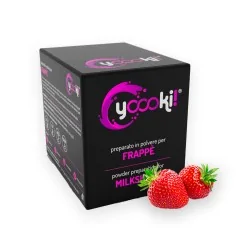 Preparato in polvere per frappè alla fragola da bar box Yoooki 15 bustine da 25 grammi