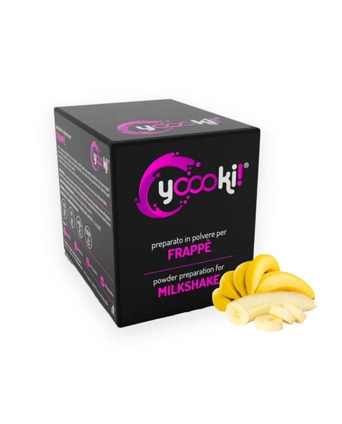 Preparato in polvere per frappè alla Banana da bar box Yoooki 15 bustine da 25 grammi