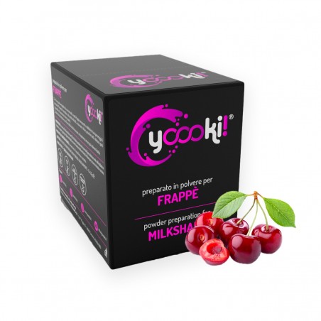Preparato in polvere per frappè all'amarena da bar box Yoooki 15 bustine da 25 grammi