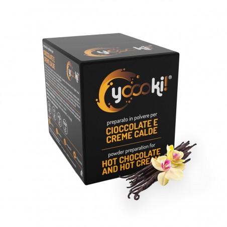Preparato in polvere per crema calda al gusto vaniglia box Yoooki 15 bustine monodose da 30 g