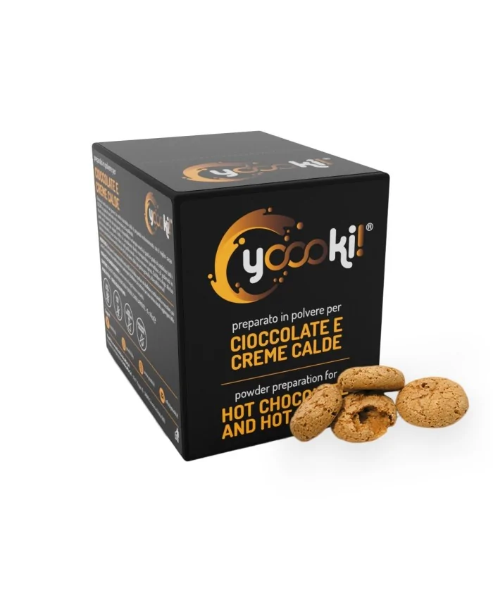 Preparato in polvere per Cioccolata calda all'Amaretto box Yoooki da 15 bustine da 30 grammi