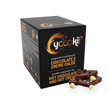 Preparato in polvere per Cioccolata calda al Gianduia box Yoooki 15 bustine da 30 grammi