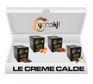 Box Yoooki Creme Calde Professionali da Bar 60 Bustine Monodose in 4 gusti differenti