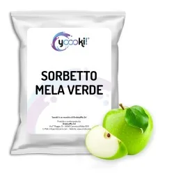 Preparato in polvere per Sorbetto alla Mela Verde 1 kg Yoooki