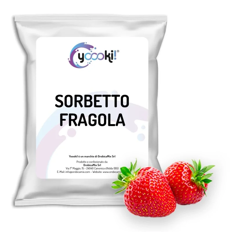 Preparato in polvere per Sorbetto alla Fragola 1kg Yoooki
