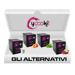 Box Yoooki Preparati per Frappè alternativi 4 gusti 15 bustine da 25 grammi per gusto