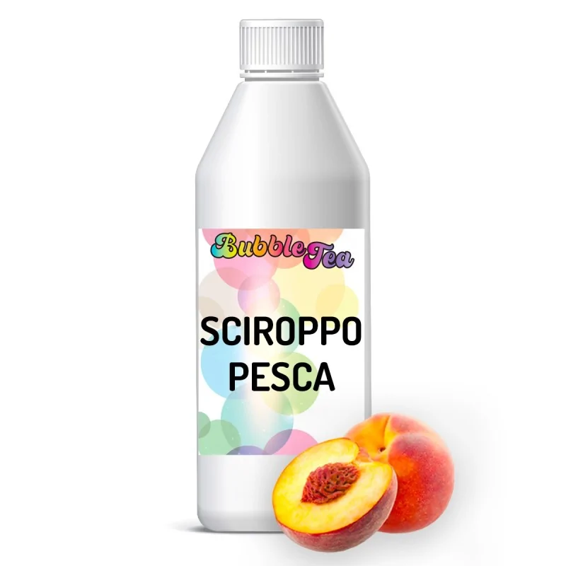 Sciroppo concentrato per Bubble Tea al gusto pesca in bottiglia da 1000 grammi Yoooki
