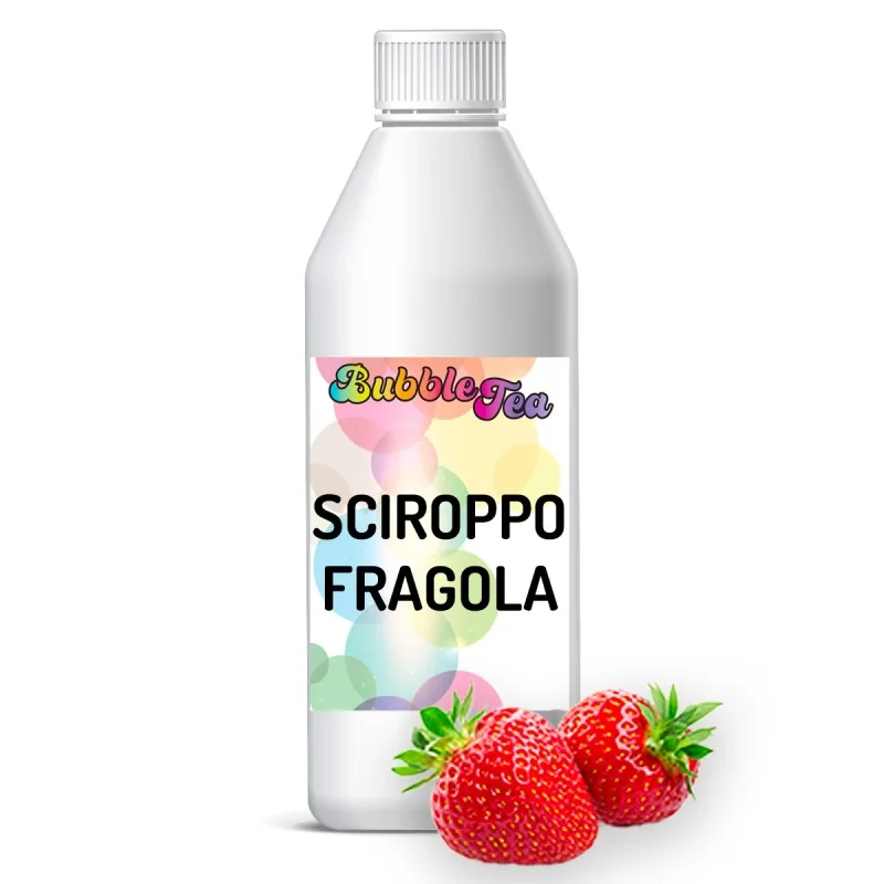 Sciroppo concentrato per Bubble Tea al gusto di Fragola in bottiglia da 1000 grammi Yoooki