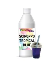Sciroppo concentrato per Bubble Tea al gusto tropical blue in bottiglia 1000 grammi Yoooki