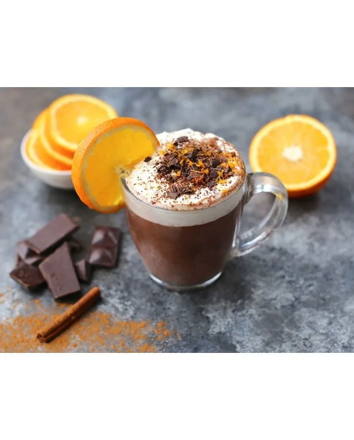 Preparato in polvere per Cioccolata calda al gusto di Arancia box Yoooki 15 bustine monodose da 30 g