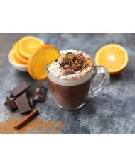 Preparato in polvere per Cioccolata calda al gusto di Arancia box Yoooki 15 bustine monodose da 30 g