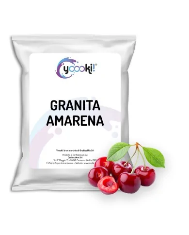 Preparato in polvere per granita al gusto amarena 620 grammi Yoooki