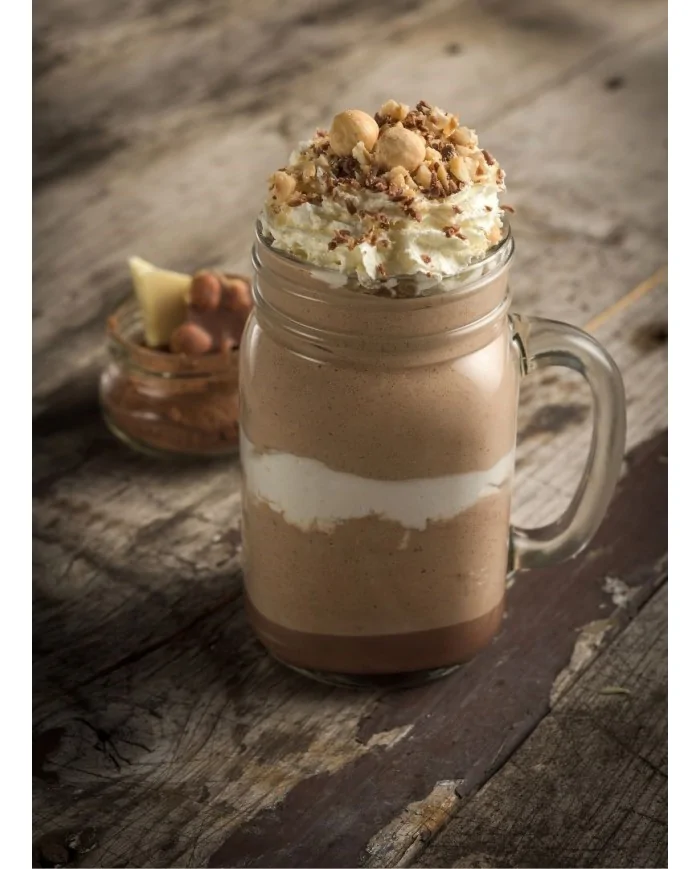 Preparato in polvere per frappè al gusto di nocciola da bar box Yoooki 15 bustine da 25 grammi