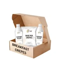 Pacchetto breakfast crepes 2 topping acero e base per crepes