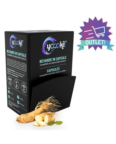 Preparato in polvere per bevanda al gusto di caffè al ginseng box da 20 capsule da 10 grammi Yoooki