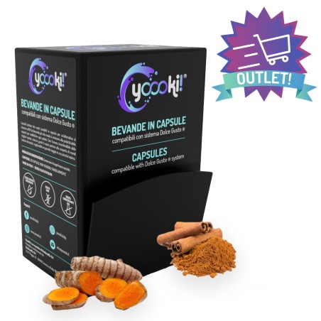 Preparato in polvere per bevanda al gusto golden milk con curcuma e cannella da 12 grammi Yoooki