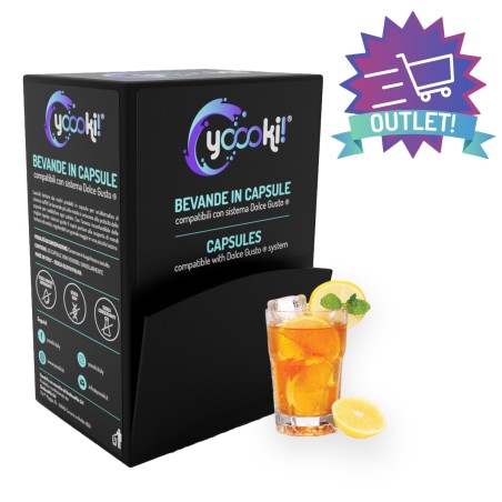 Preparato in polvere per bevanda al gusto di the al limone 20 capsule da 12 grammi Yoooki