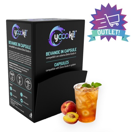 Preparato in polvere per bevanda al gusto di the alla pesca 20 capsule da 12 grammi Yoooki