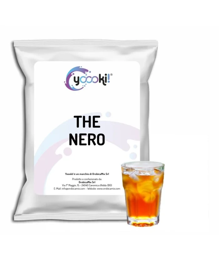 Preparato solubile istantaneo per the nero freddo busta da 500 grammi Yoooki