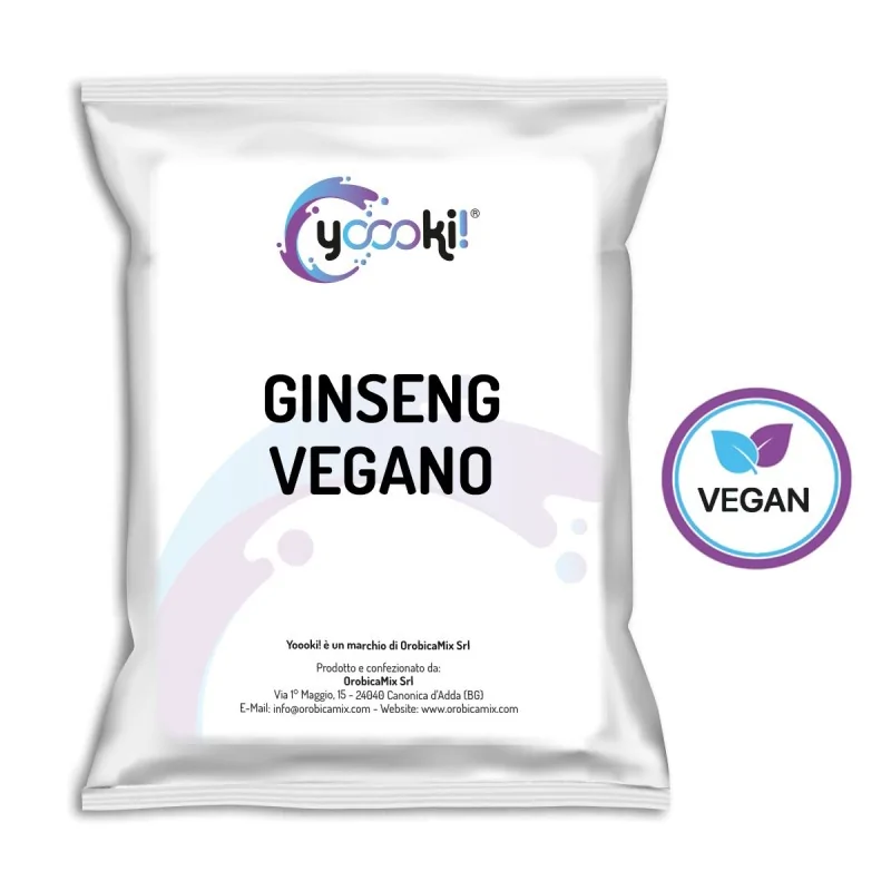 Preparato in polvere solubile per bevanda al caffè al ginseng Vegano 500 grammi Yoooki