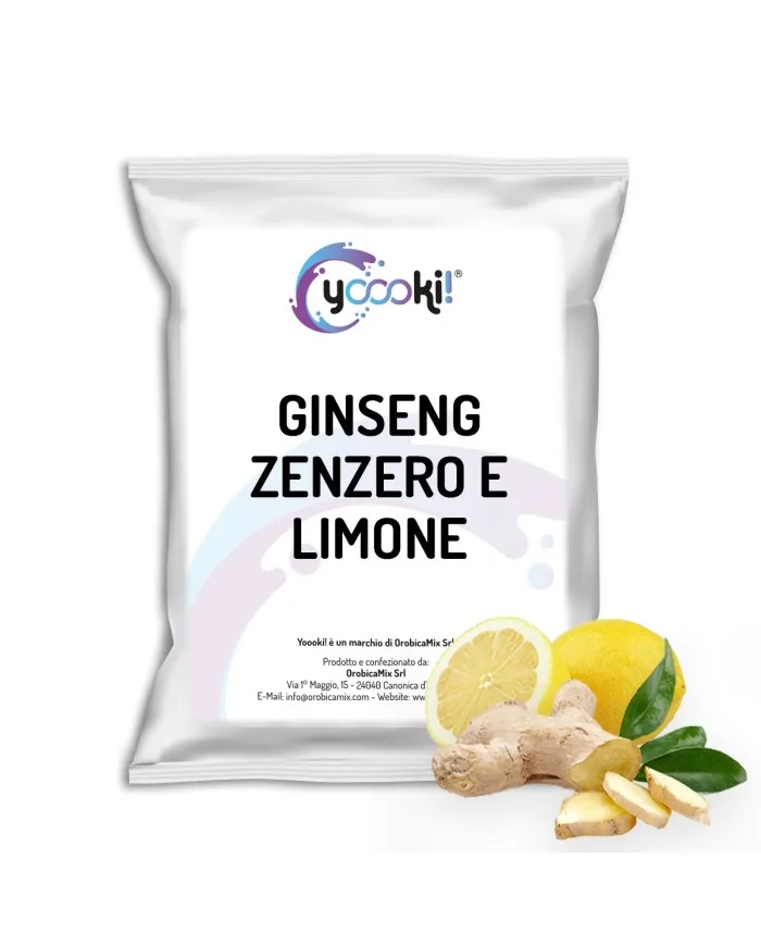 Preparato in polvere solubile per bevanda al caffè al ginseng Zenzero e Limone 500 grammi Yoooki