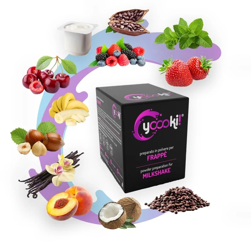 Mix & Shake con bustine frappè vari gusti - Yoooki