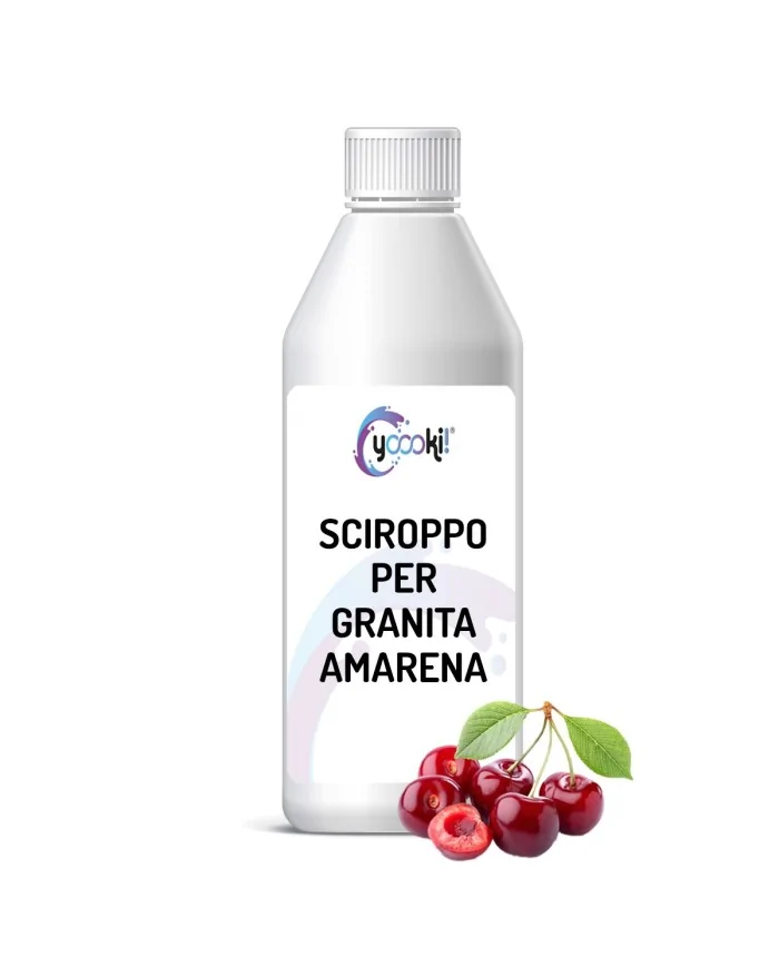 Sciroppo per granita all'amarena in bottiglia 1kg Yoooki