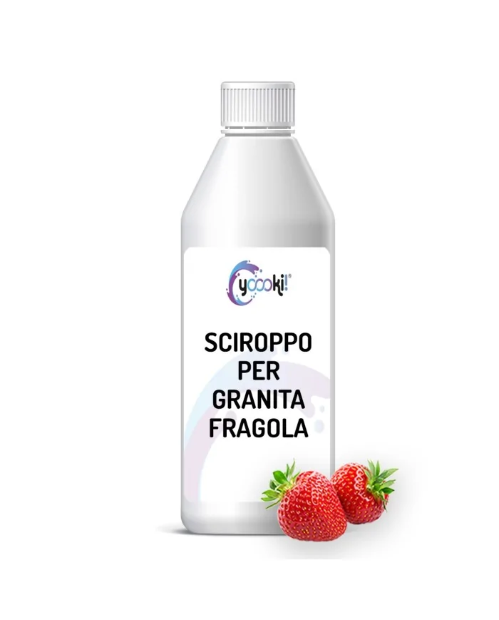 Sciroppo per granita alla fragola in bottiglia 1kg Yoooki