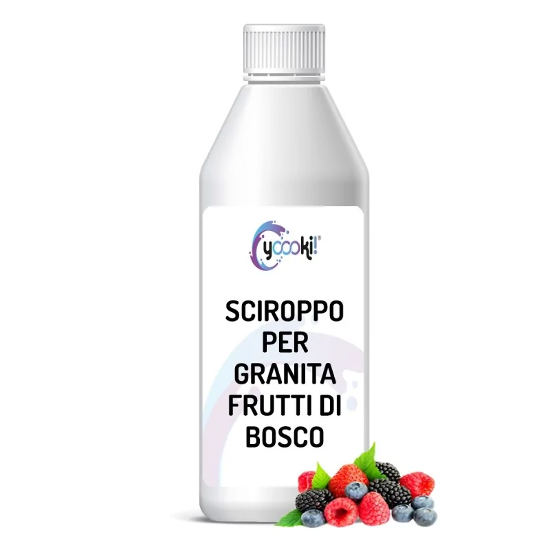 Sciroppo per granita ai frutti di bosco in bottiglia 1kg Yoooki