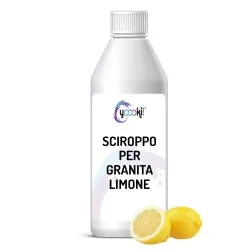 Sciroppo per granita al limone in bottiglia 1kg Yoooki