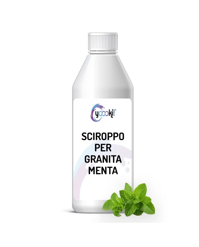Sciroppo per granita alla menta in bottiglia 1kg Yoooki