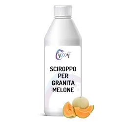 Sciroppo per granita al melone in bottiglia 1kg Yoooki