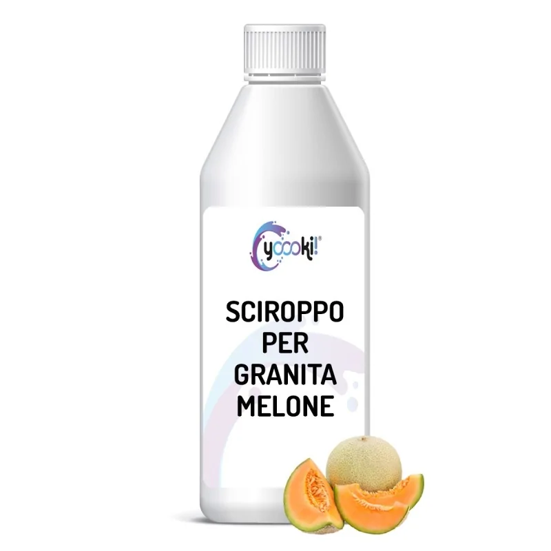 Sciroppo per granita al melone in bottiglia 1kg Yoooki