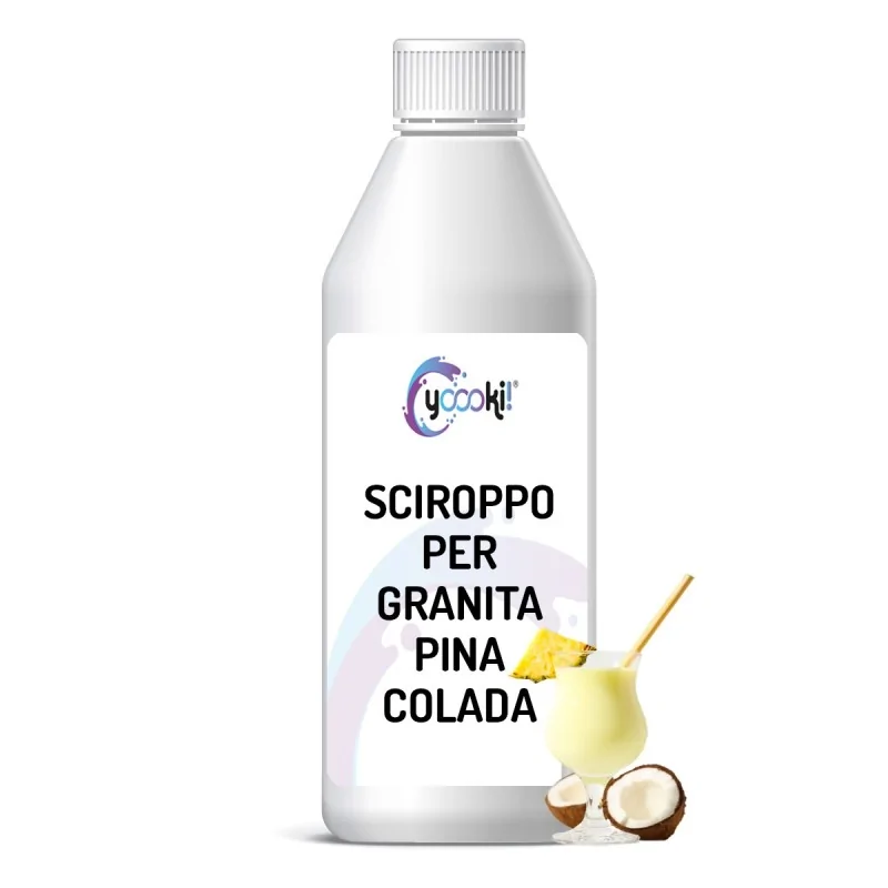 Sciroppo per granita alla pina colada in bottiglia 1kg Yoooki