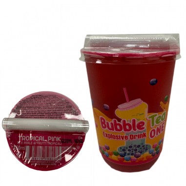 Bicchiere con Popping Boba alla fragola  Yoooki