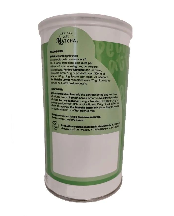 Bevanda calda o fredda al gusto Matcha latte in barattolo