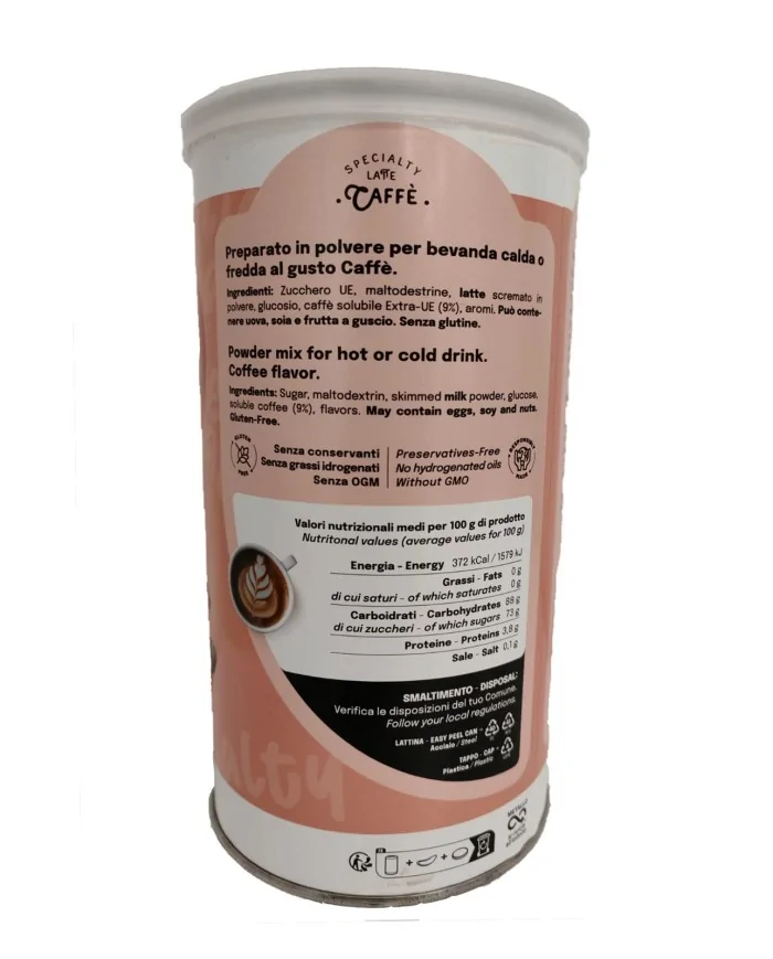 Bevanda calda o fredda al gusto Latte Caffè in barattolo