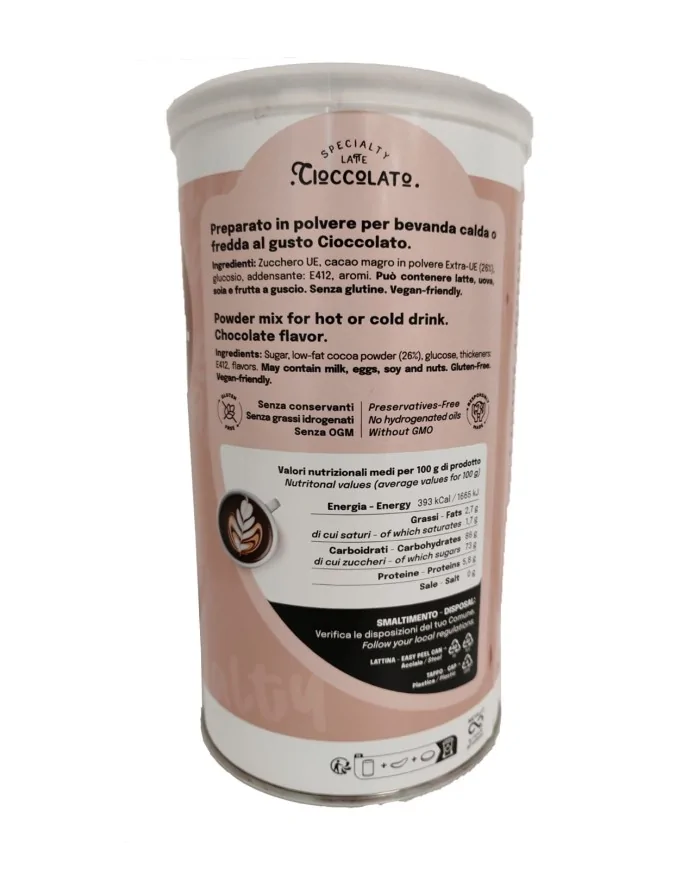 Bevanda calda o fredda al gusto Cioccolato al latte in barattolo