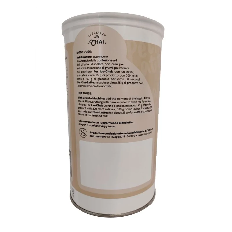 Bevanda calda o fredda al gusto speziato Chai latte in barattolo