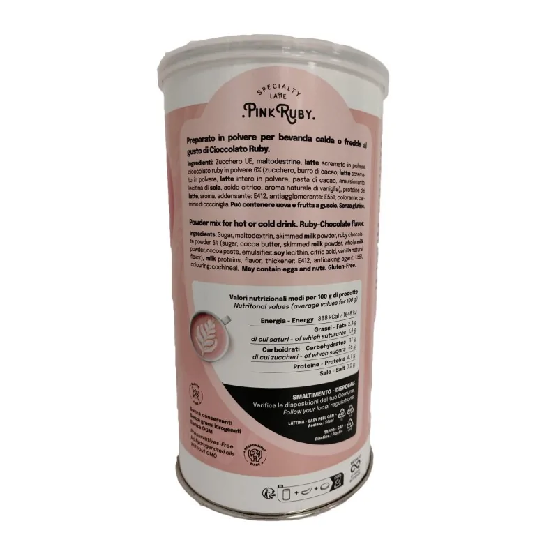 Bevanda calda o fredda al gusto cioccolato Ruby in barattolo