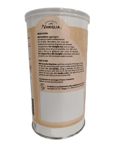 Bevanda calda o fredda al gusto latte alla Vaniglia in barattolo