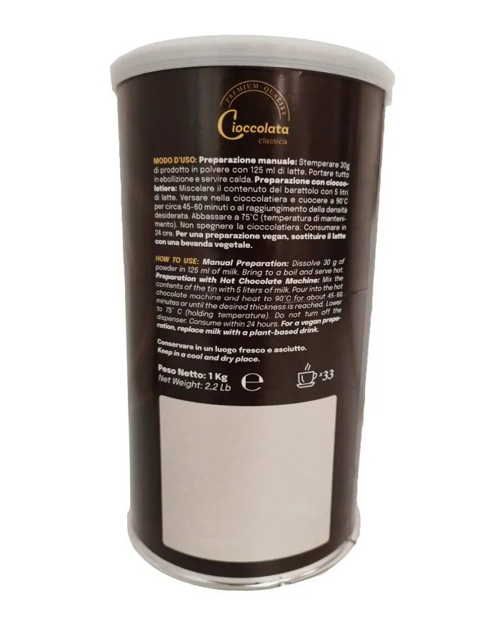 Preparato in polvere per Cioccolata Classica in barattolo - Yoooki
