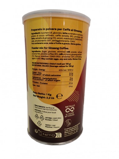 Acquista online Caffè al Ginseng in barattolo da 1 Kg al miglior prezzo su Yoooki