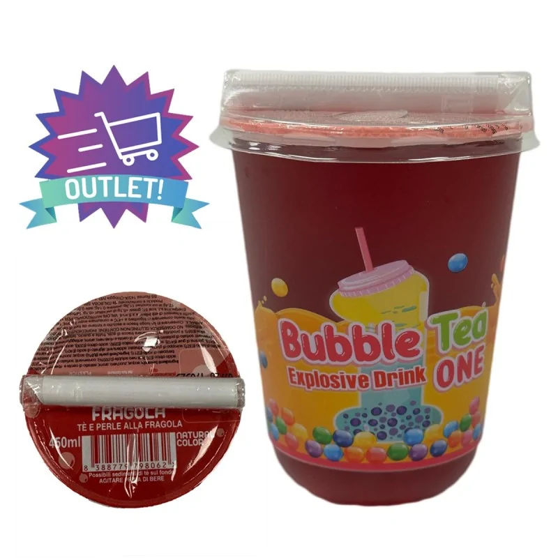 Bicchiere con Popping Boba alla fragola  Yoooki