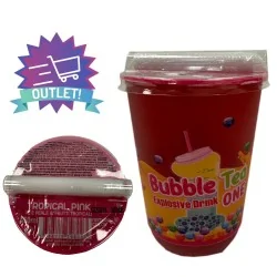 Bicchiere con Popping Boba Tropical Pink Yoooki