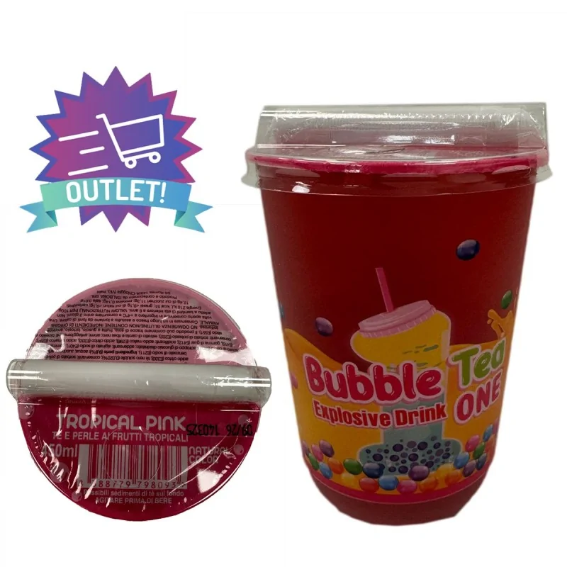 Bicchiere con Popping Boba Tropical Pink Yoooki